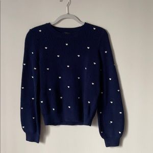 lucky brand heart sweater